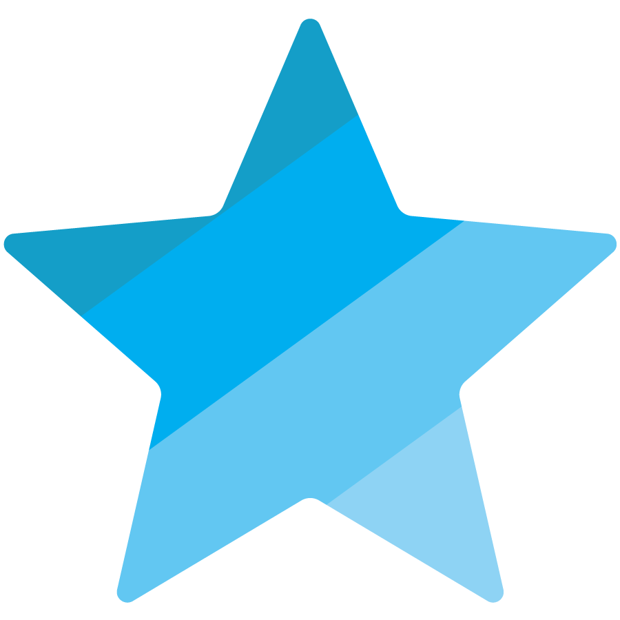Rating the Schools icon star with blue spectrum colors