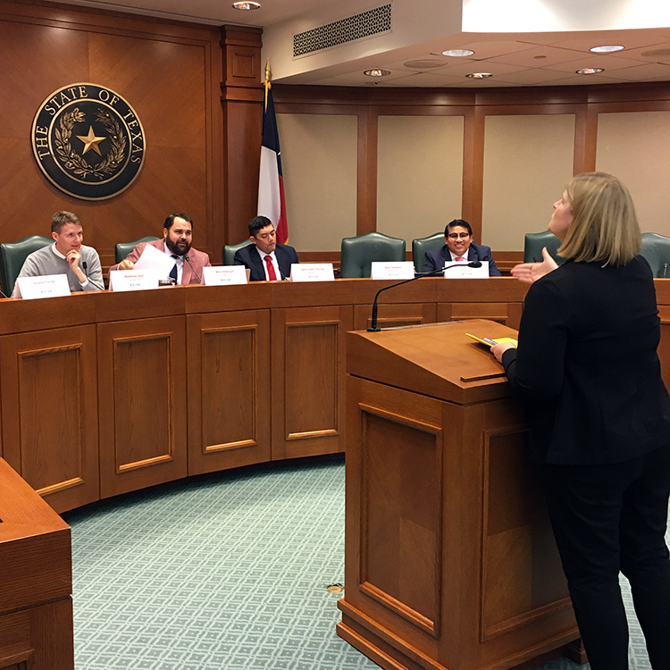 Raise Your Hand Texas guide participants of the Trustee Advocates Program through a mock committee hearing.