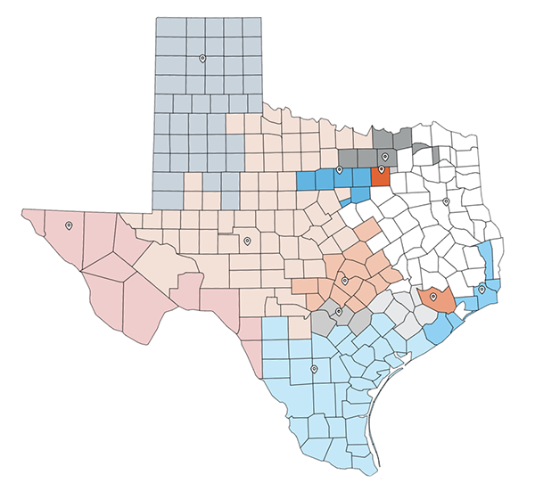 Preview of Interactive Texas RAD Map