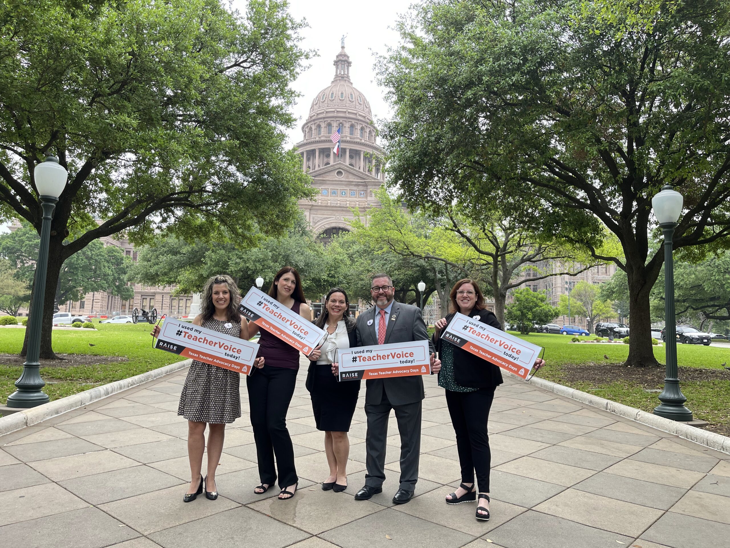 advocates in front of the Texas Capitol