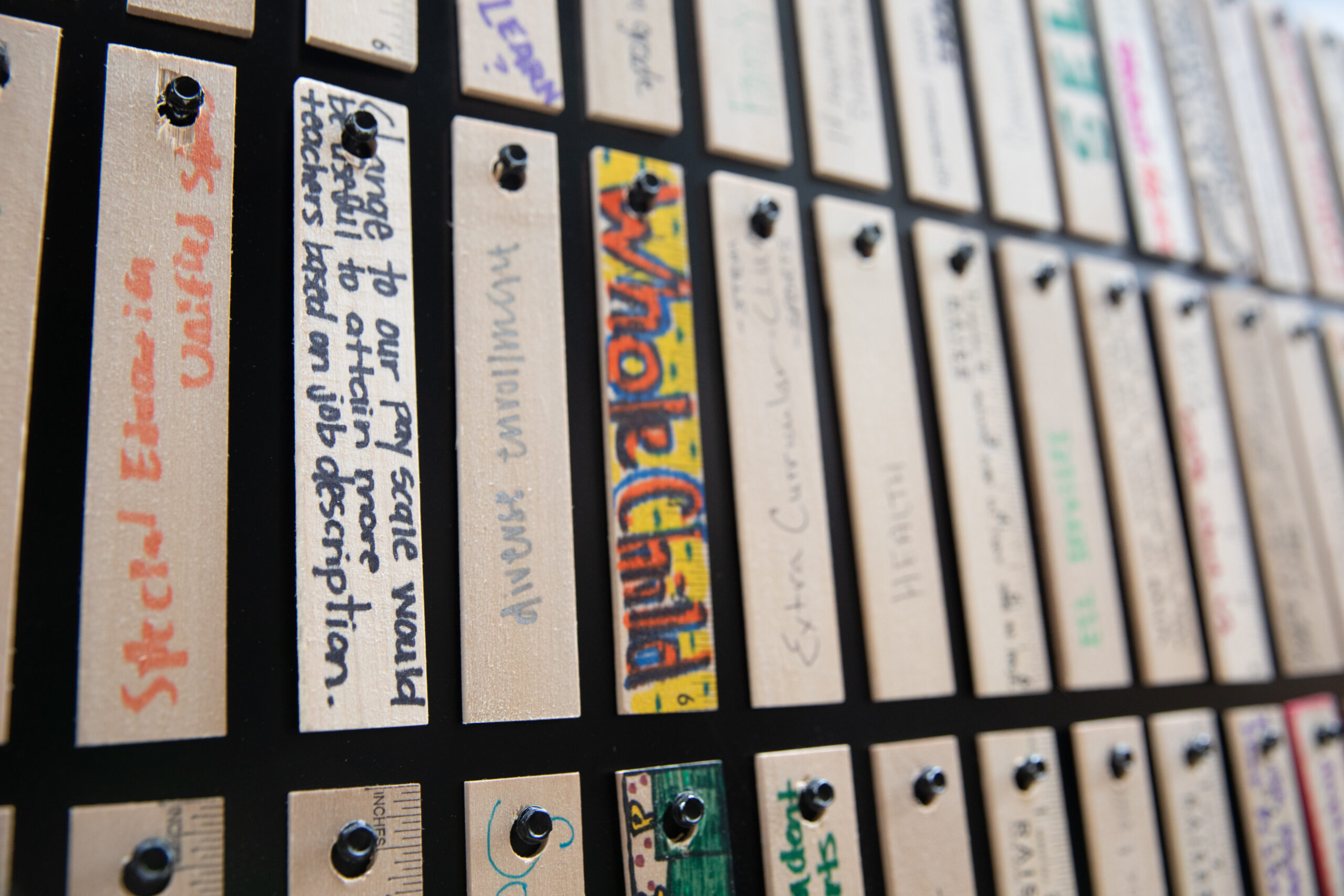 close up of rulers displayed at the Measure What Matters Day event