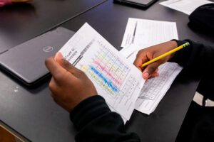 Student taking STAAR test