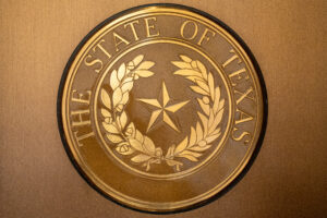 State of Texas seal at Capitol